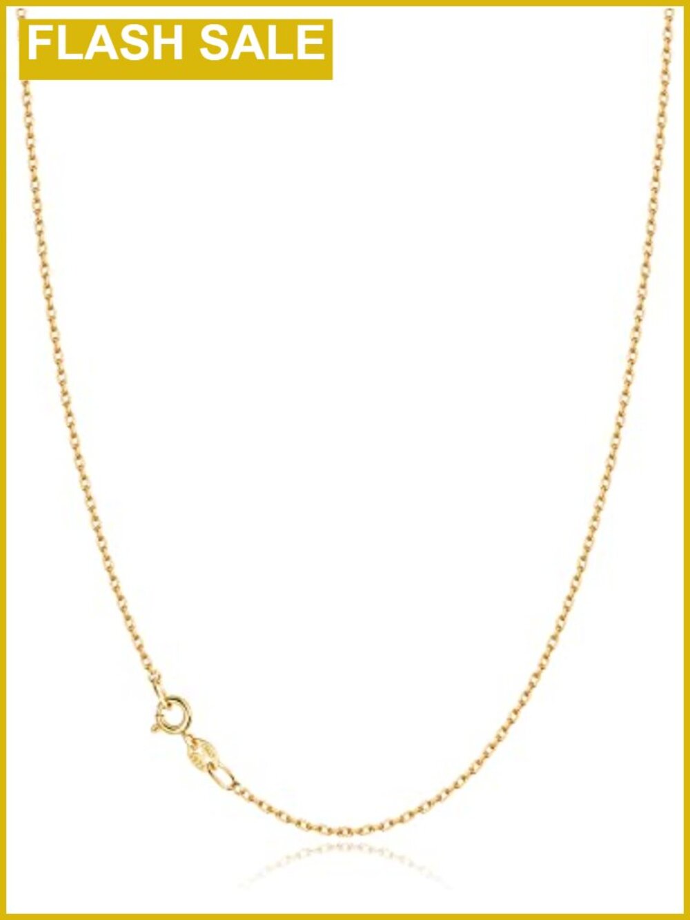 18k gold plated 925 sterling silver cable chain necklace 24